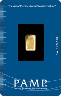 1 gram gold bar made in Switzerland