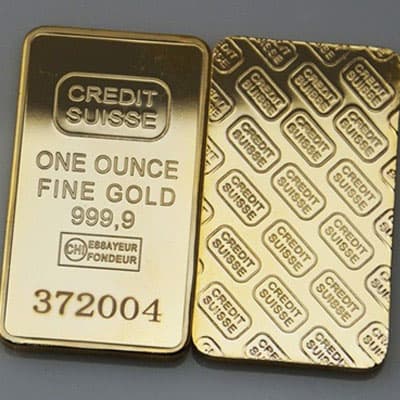 1 ounce find gold bar Credit Suisse