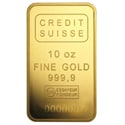 10 oz fine gold bar Switzerland