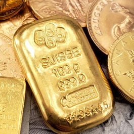 Swiss made 100g fine gold bar
