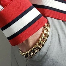 Heavy 10k yellow gold Cuban link bracelet