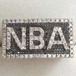 white gold ring "NBA" made of 10 karat gold