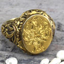 14 karat gold seal ring