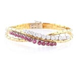 14k gold bracelet with rubies and diamonds