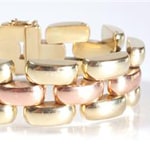 18 karat yellow gold and rose gold bracelet