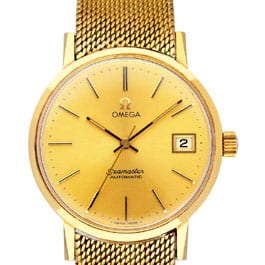 18k 750 yellow gold Omega watch made in Switzerland