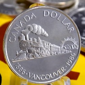 Canada silver dollar coin 1886 - 1986 Vancouver