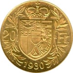 20 Francs 1930 Swiss gold coin