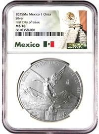 Super Rare 2025 Mexican Libertad NGC MS20 very rare Mexican Silver Libertad coin