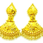 oriental 22 karat gold earrings