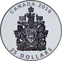 $25 Canada Coat of Arms silver coin
