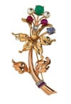 Tiffany & Co. brooch with gemstones