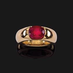 Cartier Ellipse ring with beautiful garnet