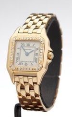 Cartier Panthere watch gold and diamonds