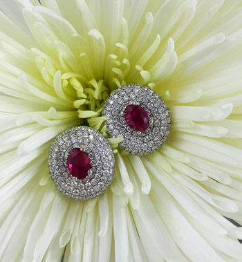 Ruby and Diamond earrings