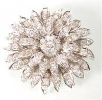 14k white gold Diamond Brooch