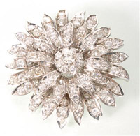 14k white gold Diamond Brooch