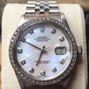 Rolex Datejust in white gold with diamonds