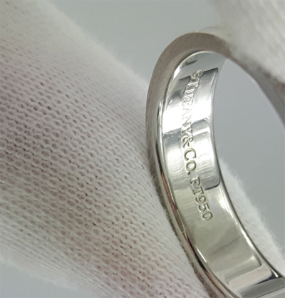 Tiffany & Co. platinum double milgrain wedding band