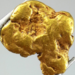 natural Klondike gold nugget, Alaska USA