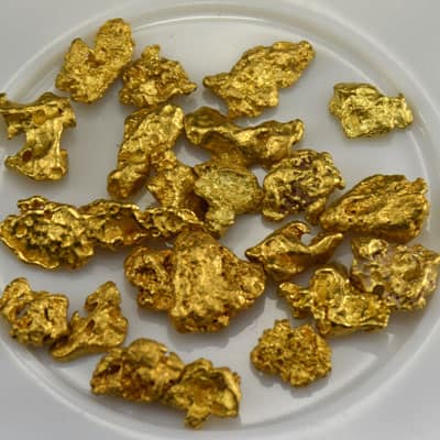 22K to 23K natural placer gold nuggets from Australia