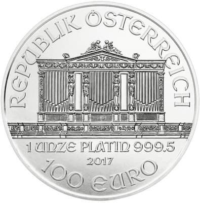 Austrian platinum coin, 100 Euro