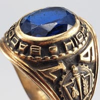 Bacon HS class ring made of 10k yellow gold