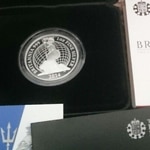 1 ounce Britannia proof silver bullion coin in case