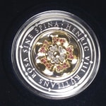 Britannia 5 oz fine silver Henry VIII Rose edition