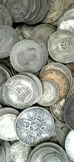 British scrap silver coins