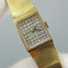 14k Bulova diamond dial vintage ladies watch