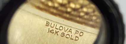 Bulova 14K Gold marking on watch case back