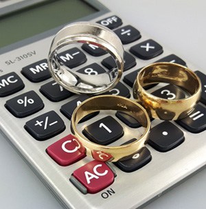Calculate the value of gold rings