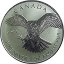 Canadian Peregrine Falcon Silver Coin