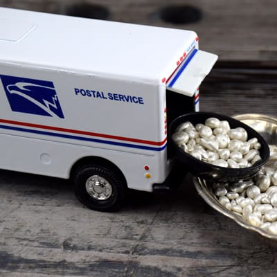 silver ready for selling gets on USPS truck for shipping