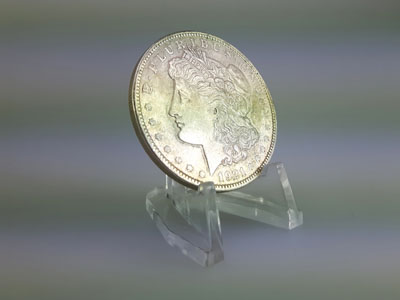 stock image: 1921 Morgan dollar silver coin