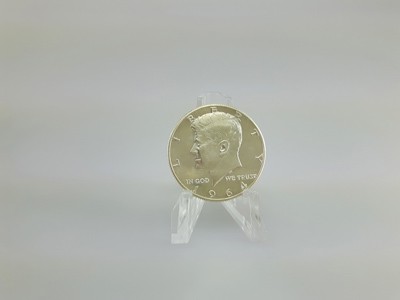 stock image: John F. Kennedy silver half dollar coin, 1964