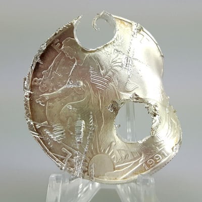 damaged Silver Eagle coin