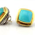 18k David Yurman Turquoise Albion Earrings