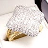 David Yurman Quatrefoil vintage gold and diamond ring
