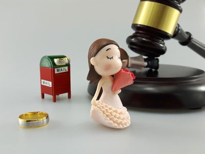 stock image: wife dumped wedding ring and marriage