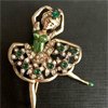 vintage gemstone ballerina brooch 