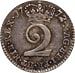 British George III Moundy Twopence silver coin 1772