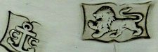 lion head and anchor silver marking