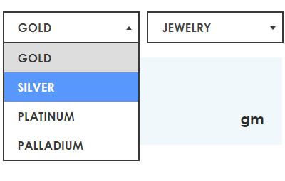 Our calculator calculates gold, silver, platinum and palladium