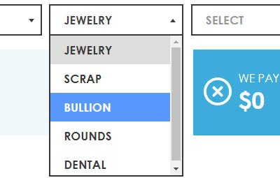 Select the type of merchandise to be calculated