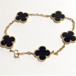 Van Cleef & Arpels Alhambra bracelet with Onyx Motifs