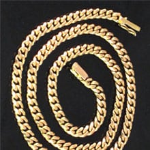 18k rose gold link necklace