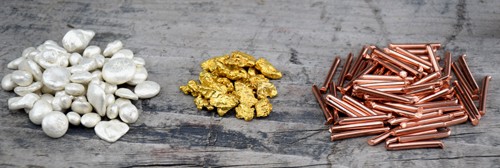 pure silver, pure gold and copper for gold jewelry production