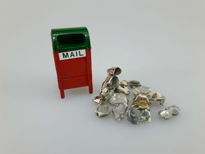 stock image: mail box, dental gold, buy and sell dental scrap